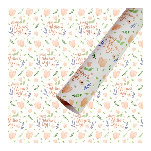 Clearance! Mattes White Cowhide Father'S Day Gift Wrapping Paper Gouache Nostalgic Gift Decoration Paper