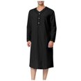 thumbnail image 1 of Homme Musulman Arabie Décontracté à Manches Longues avec Poche Chemise Ample Robe Musulmane Robe Unie avec Poche, 1 of 4