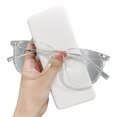 thumbnail image 2 of YAOBAMM Reduce Visual igue Glasses Unisex Blue Light Blocking Glasses Retro Large Frame Clear View Strong Hinge Brim Eye Protection Clear Bluelight, 2 of 6