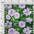 thumbnail image 2 of oneOone Velours Vert Tissu Feuilles & Trèfle Robe Tissu Tissu Imprimé par la Cour 58 Pouces de Large, 2 of 5