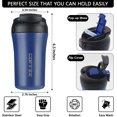thumbnail image 4 of Tasse à Café Hydra 2 en 1 Isolée sous Vide - 400 ml, Bleue / Tasse de Voyage en Acier Inoxydable avec 2 Modes de Boisson - Chaude et Froide avec Couvercle et Paille Réutilisable, Anti-Déversement, 4 of 5