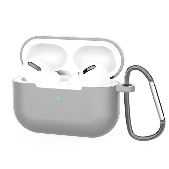 PANDACO Grey Soft Case for AirPods Pro (1st Gen) Charging Case