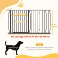 thumbnail image 3 of PawHut 30"- 57" Extra Wide Dog Gate with Double Locking System Black, 3 of 10