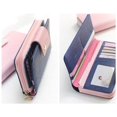 thumbnail image 4 of 2PCS Multi-Card Position Two Fold Long Zippered Wallet Women'S Long Zippered Wallet Handbag Dark Blue, 4 of 5