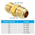 thumbnail image 5 of Unique Bargains 3/8 Inch Male Flare x 3/8 Inch Male Flare Connector Brass Adapter Union Tube Coupler, 2Pcs, 5 of 5