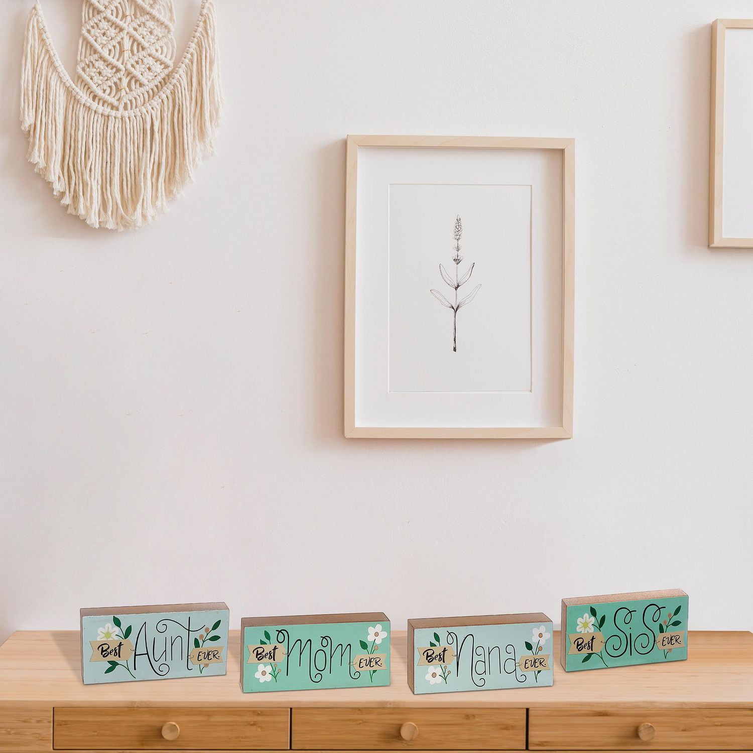 Mdf Rectange Table Blocs Famille Inspired - Ensemble De 4