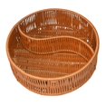 thumbnail image 3 of Food Serving Basket, Divided Basket Organizer, Multifunctional Handwoven Storage Round S Type, 3 of 9