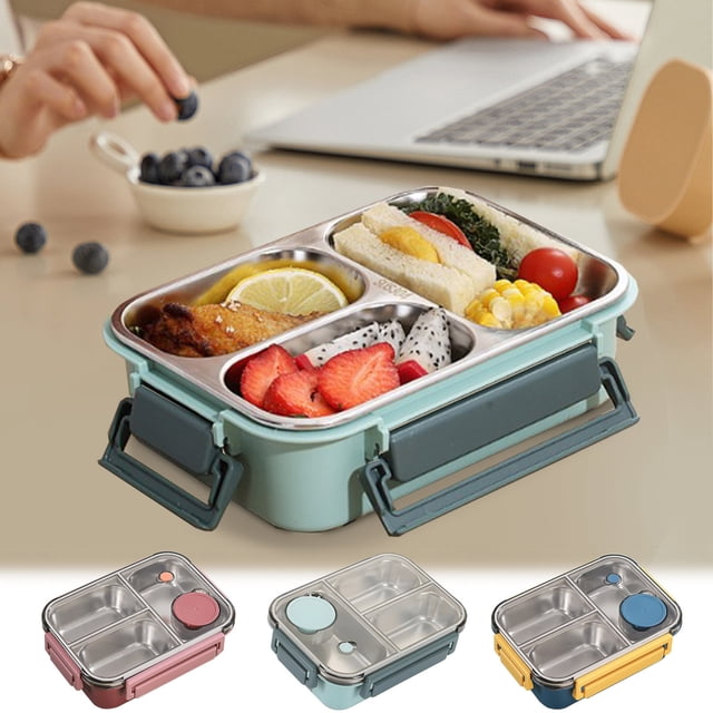 mtvxesu Lunch Box, 304 Stainless Steel Lunch Box Sealed Lunch Box Portable Lunch Box for Students and Office Workers Microwaveable Lunch Box Kids Lunch Box Lunch Box Containers Clearance