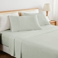 thumbnail image 2 of Kingrest 100% Cotton King Sheet Set - 4 Piece Lightweight & Cooling Bed Sheets, 16 Inch Deep Pocket, Breathable Percale Bedding, Soft & Durable Luxury Sheets (Sage Green), 2 of 9