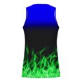 thumbnail image 4 of Penkiiy Débardeur Sport pour Homme Décontracté Mode à Imprimé Flamme, Col Rond, Chandail, TG Vert, 4 of 4