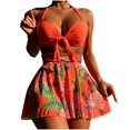 thumbnail image 1 of KIHOUT Bikini Sets Two Piece Swimsuit for Women Ladies Printed High Waisted Split Swimsuit Three-piece Swimsuit Set, 1 of 3