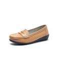 thumbnail image 1 of Innerwin Mocassins pour Femmes à Enfiler Ballerines Basses Légères Chaussures Bateau Bout Rond Marche Kaki 8.5, 1 of 5