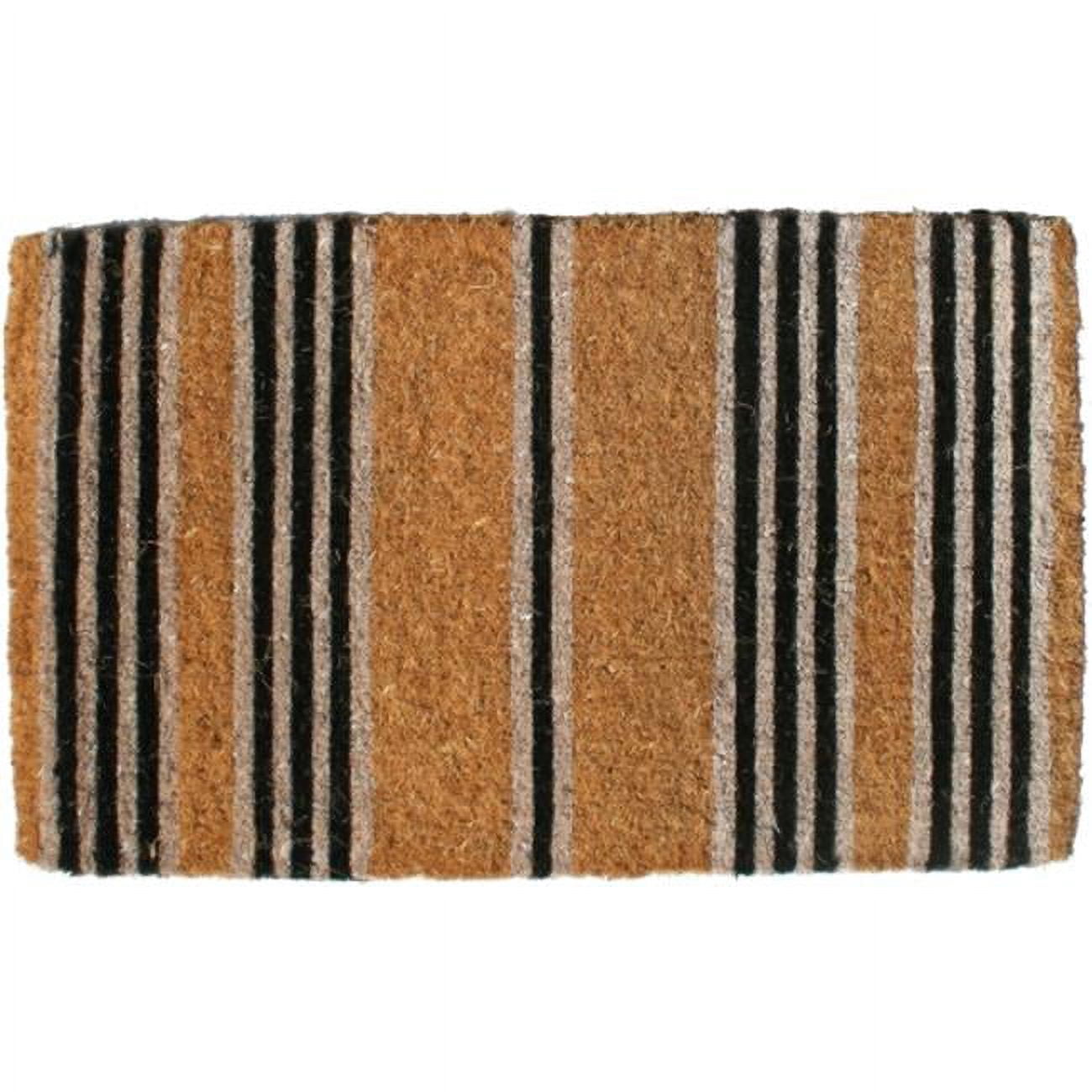Imports Decor 654TCM Tapis de Bienvenue à Rayures Noires