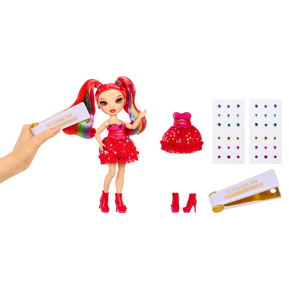 Poupées-mannequins Rainbow High Be Dazzling - Vivienne Rouge (rouge) avec appareil à strass et gemmes scintillantes