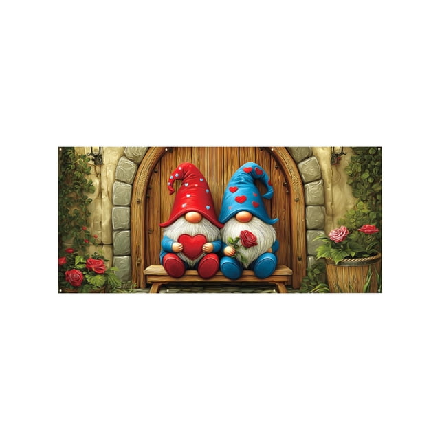 Tyidzon Garage Door - Romantic Heart-shaped Background Garage Decorative Hanging Suitable For Party Decorations