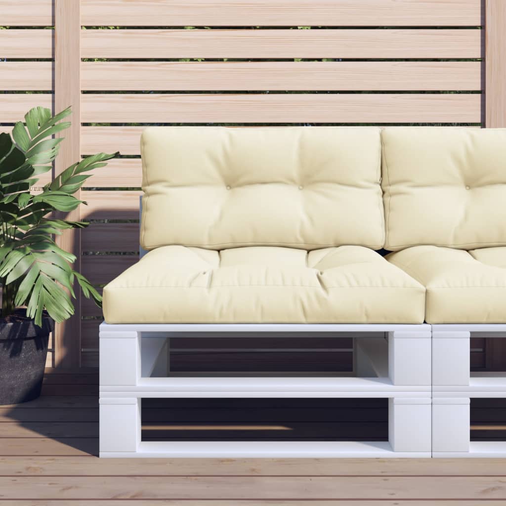 vidaXL Pallet Cushion Cream 80x40x12 cm Fabric