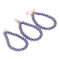 thumbnail image 2 of Pearl Bracelet, Metal Buckle Pearl Beads Strands Exquisite  For Bag For Keychain For Mobile Phone Case H44 Gentian Purple, 2 of 8