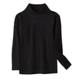 thumbnail image 1 of MeetoTime Little & Big Kids Soft Long Sleeve Mock Turtleneck Shirts Soft Solid Color Base Layer Undershirts Tops, 1 of 3