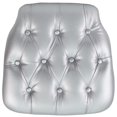 thumbnail image 1 of Hard Silver Tufted Vinyl Chiavari Chair Cushion, 1 of 4