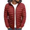 thumbnail image 2 of Yuyuzo Mens Puffer Jacket Windproof Lightweight Winter Warm Zip up Coats Quilted down Jacket with Pockets, 2 of 6