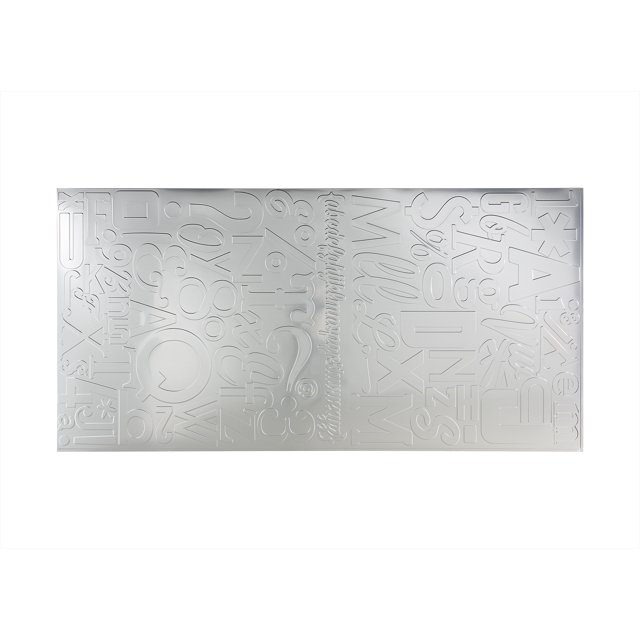 FASÄDE Easy Installation Alphabet Brushed Aluminum Wall Panel (4' x 8' Panel)
