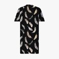 thumbnail image 5 of Pisexur Robes d'Été pour Femmes Mode à Imprimé Floral Robe Soleil Décontractée Ample à Col en V à Manches Courtes Robes T-Shirt Fluides Surdimensionnées Robe de Plage avec Poches Grande Taille Robe Mi-Mollet L-5TG, 5 of 5