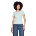 thumbnail image 1 of George Women's Rib Crew-Neck T-Shirt, 1 of 6