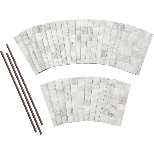 Aspect Ensemble de Carreaux Collage Pelables et Adhésifs Porcelaine Os 15 Pi2