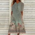 thumbnail image 2 of Robe pour Femmes, Robe d'Été pour Femmes, Robe d'Été Décontractée et Aguichant pour Femmes à Col Rond Imprimé à Manches Courtes avec Poches, Shorts pour Femmes, Robe d'Été pour Femmes, 2 of 5