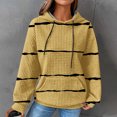 thumbnail image 1 of EGNMCR Sweat à Capuche à Manches Longues pour Femmes, Imprimé Rayé, avec Poches, Automne, 1 of 6