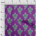 thumbnail image 1 of oneOone Cotton Poplin Fabric Leaves & Floral Block Printed Fabric 1 Yard 42 Inch Wide, 1 of 4