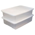 thumbnail image 1 of Homz 28 Qt Snaplock Clear Plastic Storage Container with Secure Lid, 2 Pack, 1 of 9