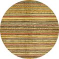 thumbnail image 1 of Ahgly Company Tapis d'Intérieur Ronds Abstraits Jaunes Abstraits pour Aire, 8 Pieds Rond, 1 of 6