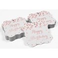 thumbnail image 4 of Inkdotpot Pack Of 100 Happy Birthday Paper Tags DIY Craft Bracket Shape Real Rose Gold Foil Hang Tags, 4 of 6