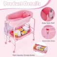 thumbnail image 2 of INFANS Table à Langer pour Bébé avec Baignoire, Station de Commode à Couches Pliable avec Roues de Soutien de Bain Amovibles, Support de Rangement Imperméable pour Matelas, Support d'Organisateur Portable pour Nouveau-Né Nourrisson, 2 of 9