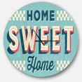 thumbnail image 1 of Designart Horloge Murale Vintage 'Home Sweet Home Style Métal Ancien', 1 of 6