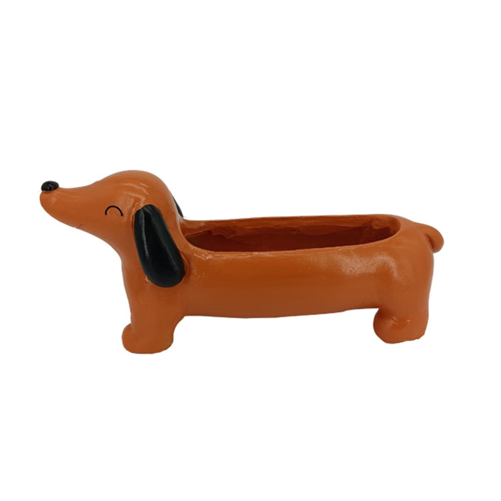 Piwvid Dog Resin Plant Pot | Dachshund Flower Pot Succulent Planter | Small Dog Resin Plant Pots | Animal Flower Plant Pots | Flower Pot for Garden Flower Home Decor