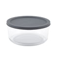 thumbnail image 1 of Mainstays Round Glass Food Storage Container with PE Lid 1.6 L, 1 of 7