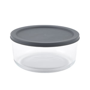 Mainstays Conteneur de stockage alimentaire en verre rond avec PE Couvercle 1.6 L