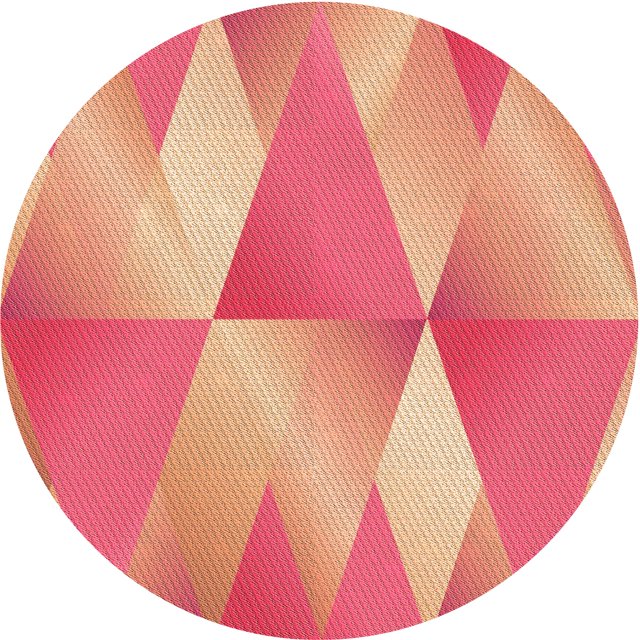 Ahgly Tapis Rond Lavable en Machine Intérieur Transitionnel Rouge Cramoisi, 5 Pieds Rond