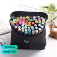 thumbnail image 1 of Graflsoa Dual-Tip Art Marker Set for Students, Anime Drawing, and Design - 60 Vibrant Colors, Broad & Fine Point Options, 1 of 6