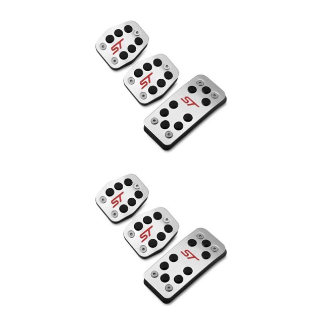 Transemion 3x Pédale de Voiture Argentée pour Focus Focus 2 2 pour 2Set