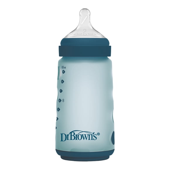 Biberon en silicone à col large de Dr. Brown's, 270 ml, paquet de 1