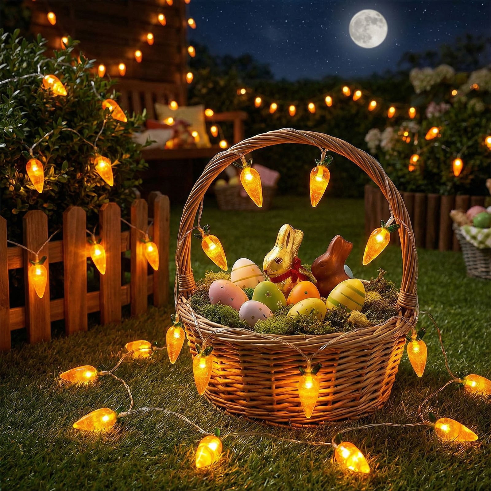 Easter Carrot String Lights LED Mini Lights Scene Decorations Ambient Lighting