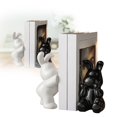 thumbnail image 2 of Hearth & Gear Modern Ceramic Bookends With Rabbit Design Decorative Desk Items For Bookshelves And Giving Set Of 2 With Books Elegant And Stylish Ornament Knitting Ornament Christmas Keepsake Ornament, 2 of 6