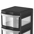 thumbnail image 4 of Life Story Classic 3 Shelf Storage Container Organizer Plastic Drawers, Black, 4 of 5
