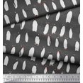thumbnail image 2 of Soimoi Gray Heavy Satin Fabric Penguin Ocean Decor Fabric Printed Yard 54 Inch Wide, 2 of 3