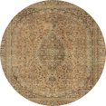 thumbnail image 1 of Ahgly Company Indoor Round Abstract Light Brown Abstract Area Rugs, 4' Round, 1 of 6