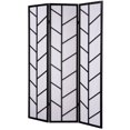 thumbnail image 1 of Roundhill Furniture 3-Panel Climbing Screen Room Divider, Black, 1 of 2