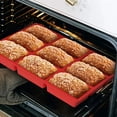 thumbnail image 2 of 9 Hole Rectangular Connected Silica Gel Cake Mould Silica Gel Baking Tool Safe for Use in Ovens Microwaves Dishwashers Refrigerators. Etc. Built in Microwave Oven, 2 of 7